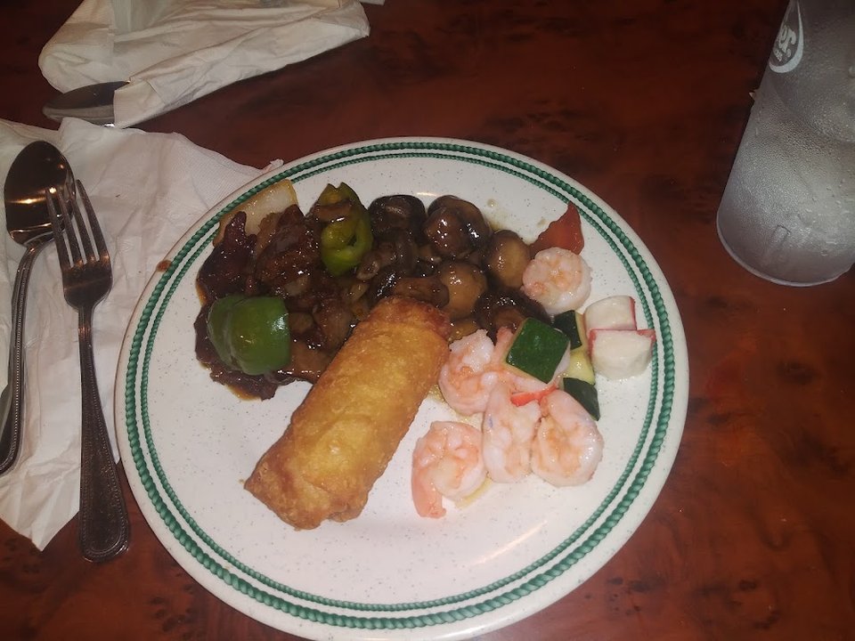 Chinese restaurant menu with buffet categories